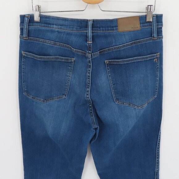 Madewell Women 32 10in High Rise Skinny Blue Denim Jeans Cotton Blend Pockets - Picture 4 of 11